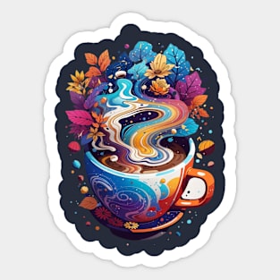 Digital Art Cup Mood Autumn Sticker